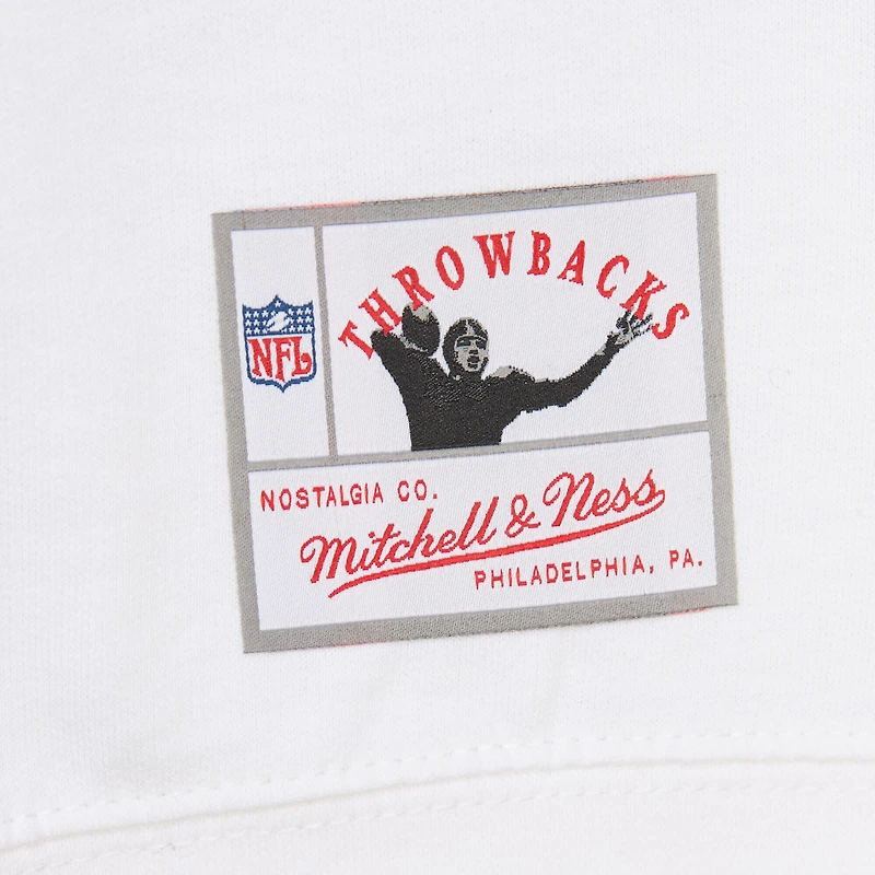Men's Mitchell & Ness x Bud Light White New York Giants The Crest Pullover Sweatshirt