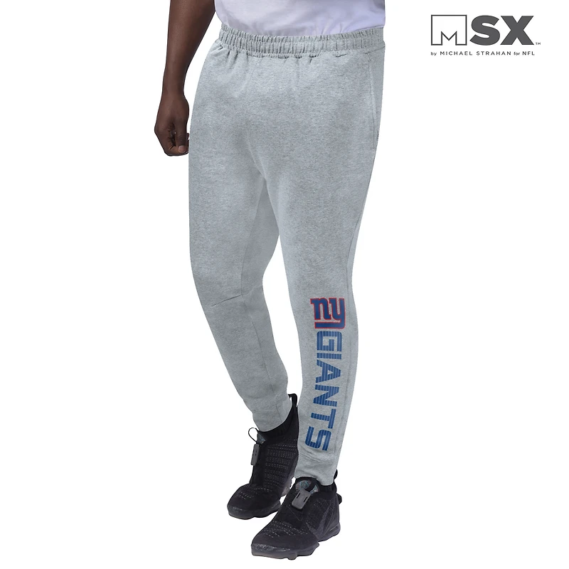 Men's MSX by Michael Strahan Heathered Gray New York Giants Jogger Pants