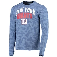 MSX by Michael Strahan Royal New York Giants Camo Performance T-shirt à manches longues pour homme