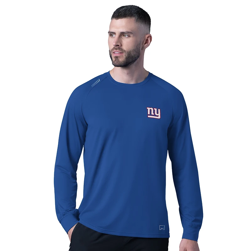 T-shirt à manches longues MSX par Michael Strahan Royal New York Giants pour homme