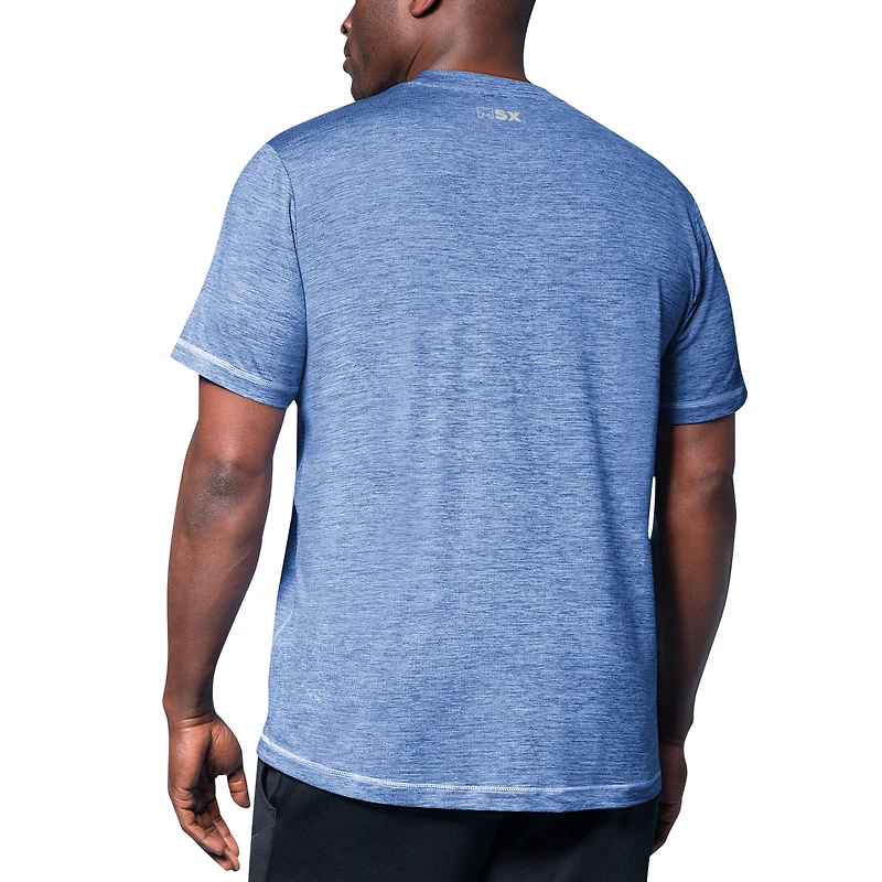 T-shirt MSX by Michael Strahan Royal New York Giants Motion Space-Dye pour hommes
