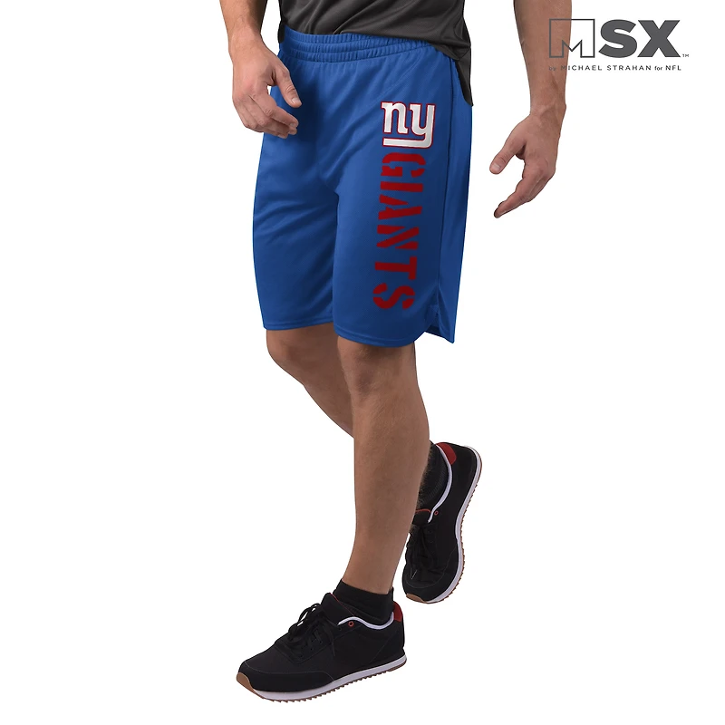 Short d'entraînement MSX by Michael Strahan Royal New York Giants pour homme
