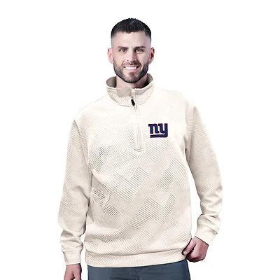 Men's MSX by Michael Strahan White New York Giants Cross Training Half-Zip Pullover