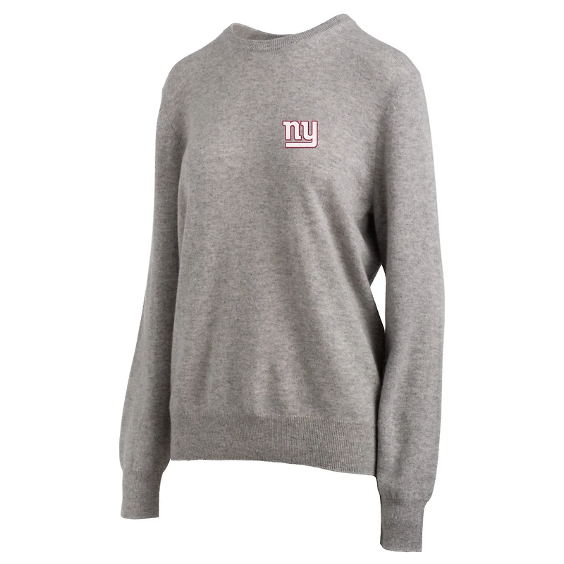 Pull en cachemire gris NAADAM pour homme, motif New York Giants