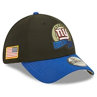 Men's New Era Black/Navy York Giants 2022 Salute To Service - 39THIRTY Flex Hat