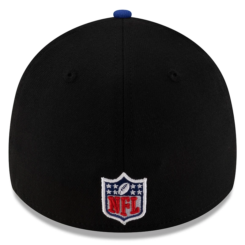 Men's New Era Black/Royal York Giants 2025 NFL Draft 39THIRTY Flex Hat