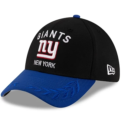 Casquette New Era 39THIRTY Flex noire/bleu marine pour homme, York Giants, draft NFL 2025