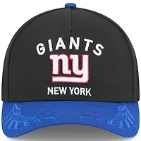 Men's New Era Black/Royal New York Giants 2025 NFL Draft 9FORTY M-Crown A-Frame Adjustable Hat