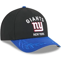 Men's New Era Black/Royal New York Giants 2025 NFL Draft 9FORTY M-Crown A-Frame Adjustable Hat