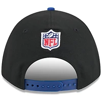 Men's New Era Black/Royal New York Giants 2025 NFL Draft 9FORTY M-Crown A-Frame Adjustable Hat