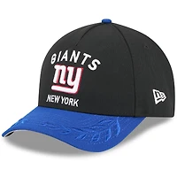 Men's New Era Black/Royal New York Giants 2025 NFL Draft 9FORTY M-Crown A-Frame Adjustable Hat
