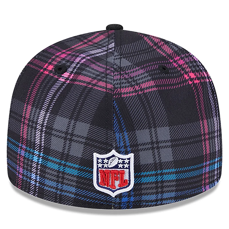 Casquette ajustée 59FIFTY à profil bas carreaux NFL Crucial Catch 2024 New Era pour homme, noire, des York Giants