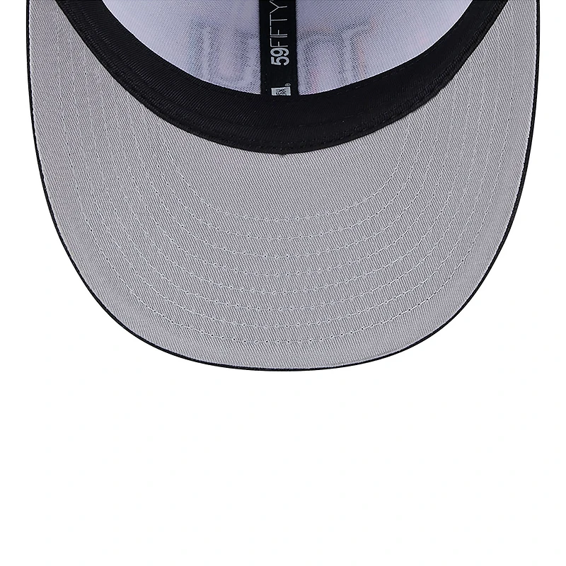 Casquette ajustée 59FIFTY à profil bas carreaux NFL Crucial Catch 2024 New Era pour homme, noire, des York Giants