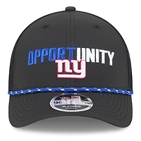 Men's New Era Black New York Giants 2025 Inspire Change 9FORTY M-Crown Adjustable Hat