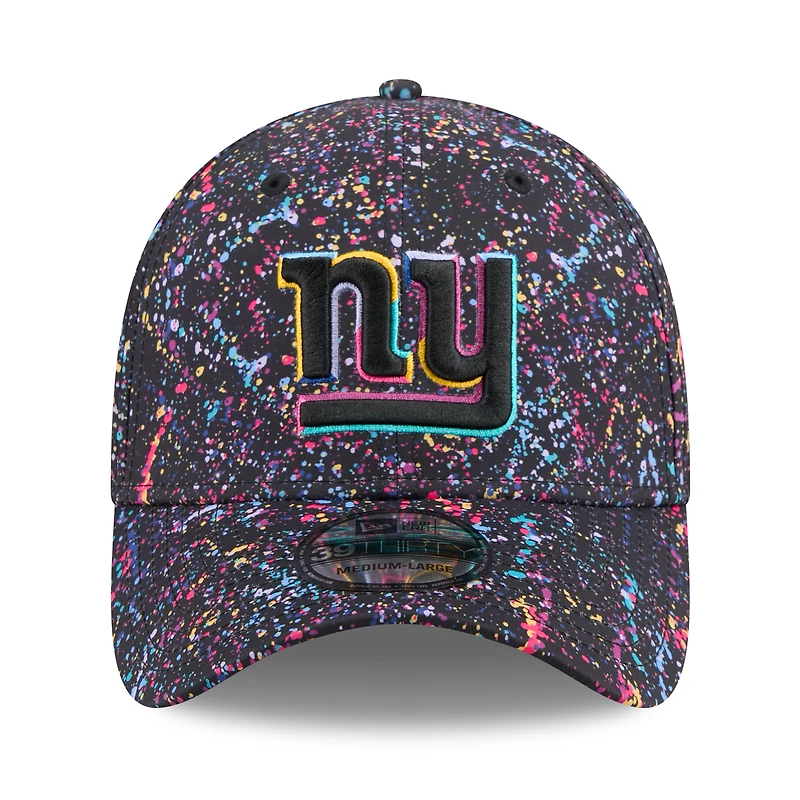 Casquette New Era noire York Giants 2025 NFL Crucial Catch 39THIRTY Flex pour homme