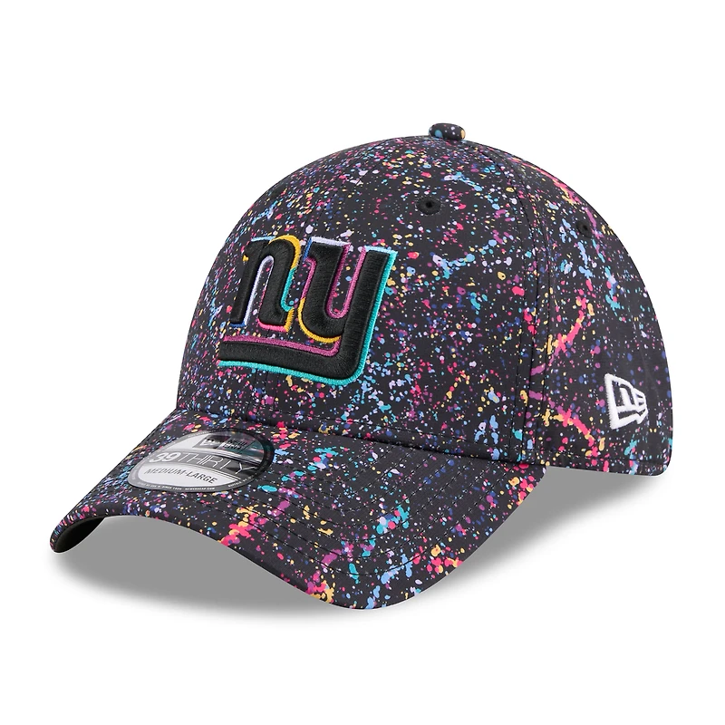 Casquette New Era noire York Giants 2025 NFL Crucial Catch 39THIRTY Flex pour homme
