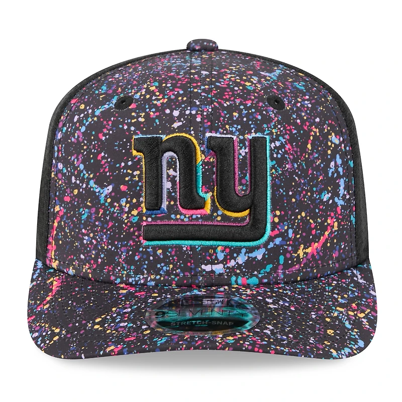 Casquette ajustable New Era noire New York Giants 2025 NFL Crucial Catch 9SEVENTY pour homme