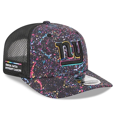 Casquette ajustable New Era noire New York Giants 2025 NFL Crucial Catch 9SEVENTY pour homme