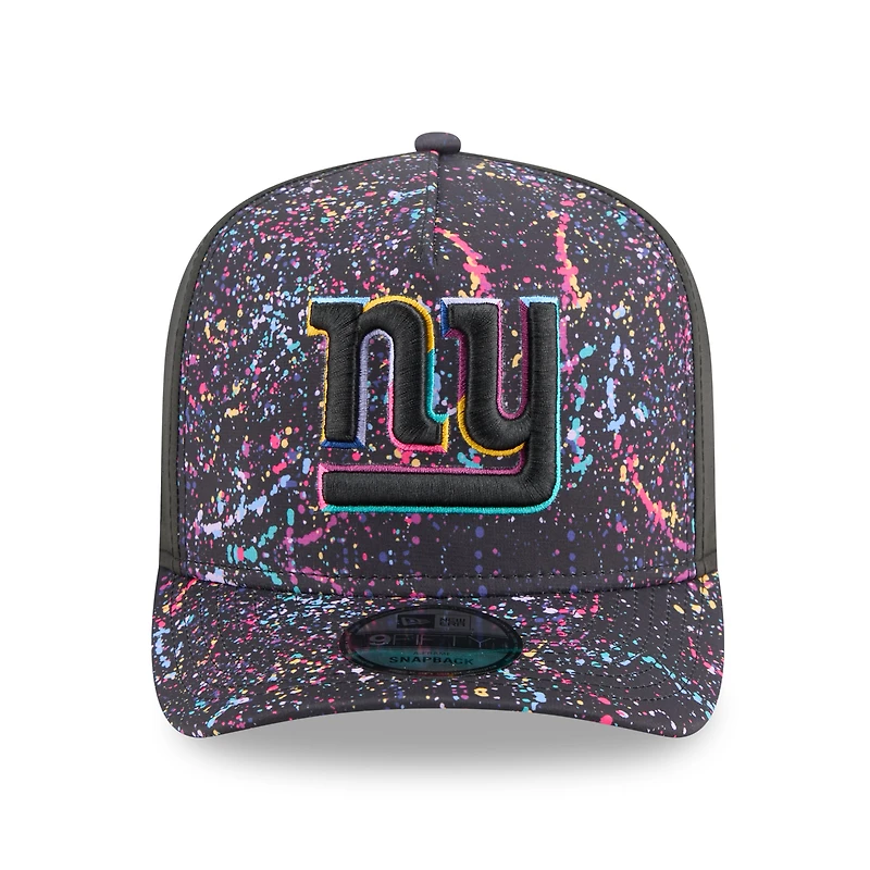 Men's New Era  Black New York Giants 2025 NFL Crucial Catch A-Frame 9FIFTY Snapback Hat