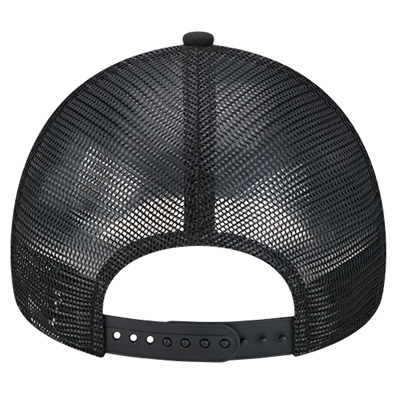 Casquette ajustable A-Frame Trucker Domain 9FORTY New Era noire pour homme des New York Giants