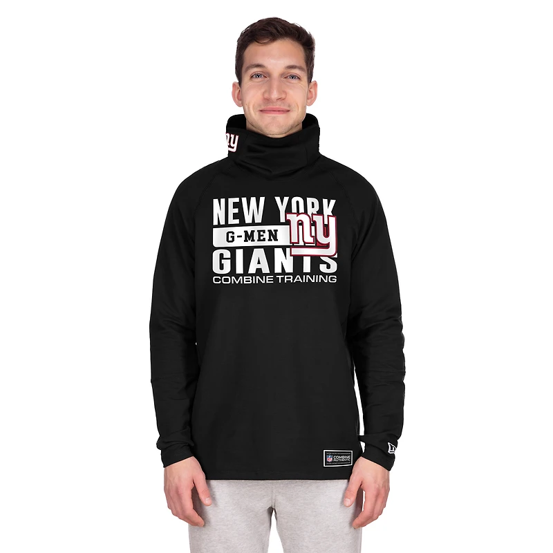 Sweat à capuche fonctionnel noir New Era pour homme, cagoule Fandom, rayures tri-blend, York Giants