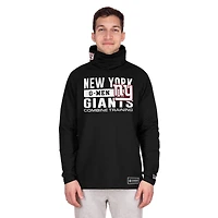 Sweat à capuche fonctionnel noir New Era pour homme, cagoule Fandom, rayures tri-blend, York Giants