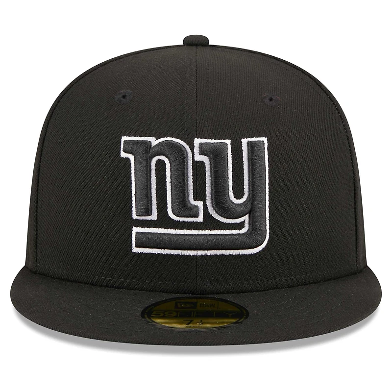 Casquette ajustée 59FIFTY New Era noire pour hommes des York Giants Main Patch
