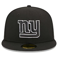 Casquette ajustée 59FIFTY New Era noire pour hommes des York Giants Main Patch