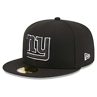 Casquette ajustée 59FIFTY New Era noire pour hommes des York Giants Main Patch
