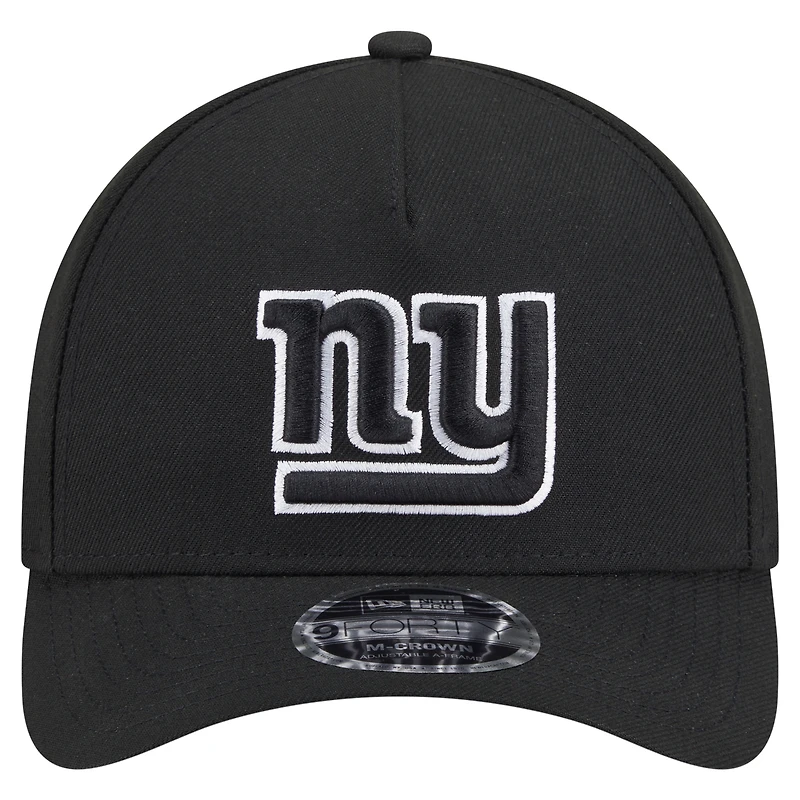 Casquette ajustable New Era noire New York Giants Team Collection 9FORTY M-Crown A-Frame pour homme