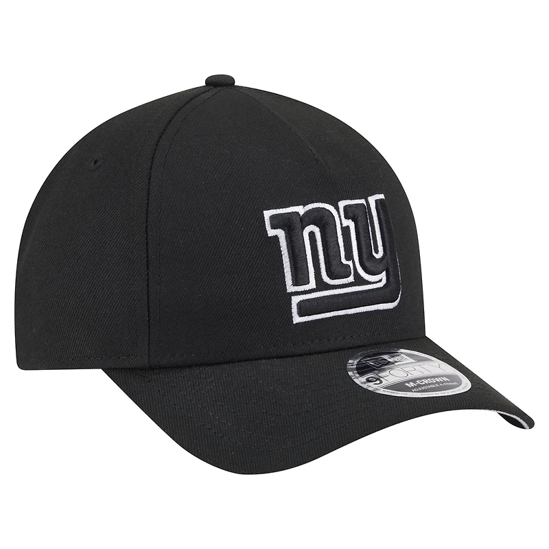 Casquette ajustable New Era noire New York Giants Team Collection 9FORTY M-Crown A-Frame pour homme
