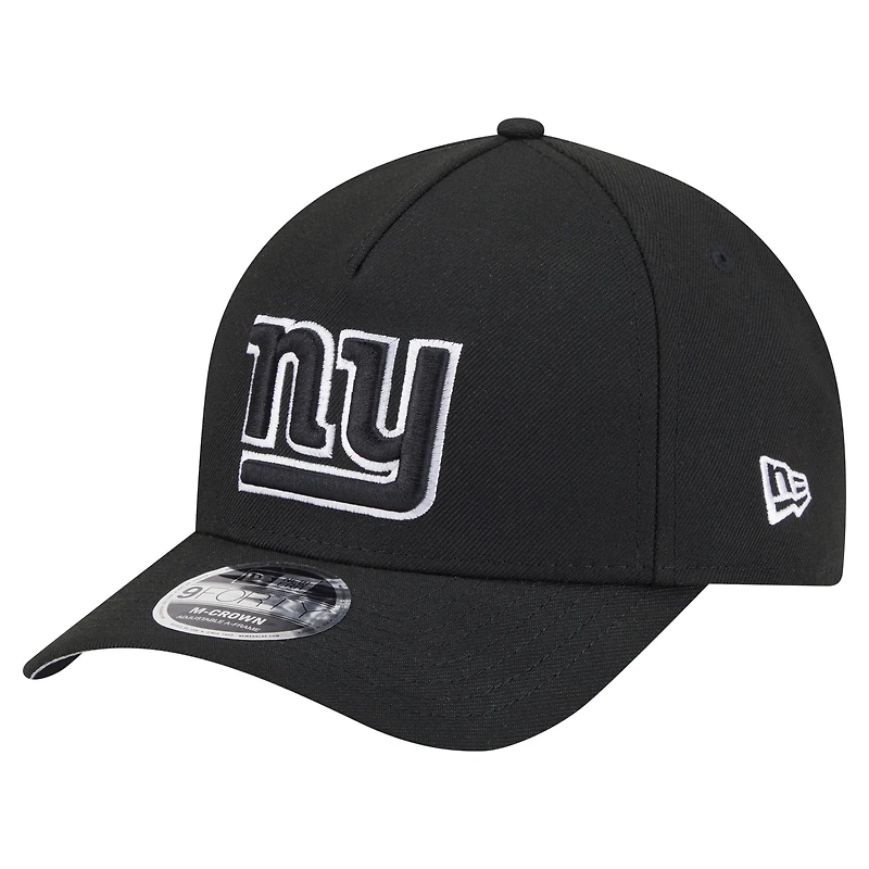 Casquette ajustable New Era noire New York Giants Team Collection 9FORTY M-Crown A-Frame pour homme