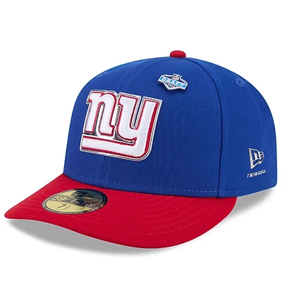 Men's New Era Blue/Red York Giants 2026 NFL Draft Pre-Curved 59FIFTY Fitted Hat