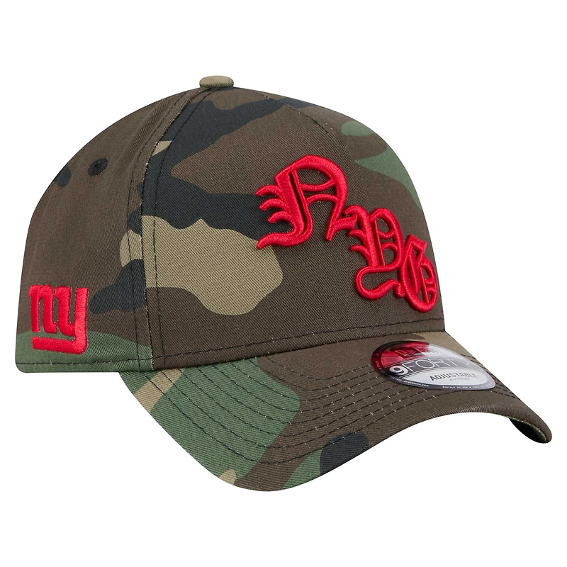 Casquette ajustable New Era Camo New York Giants Mystic Camo A-Frame 9FORTY pour homme