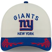 Men's New Era Cream/Royal New York Giants 2025 NFL Draft 9FORTY A-Frame M-Crown Adjustable Hat