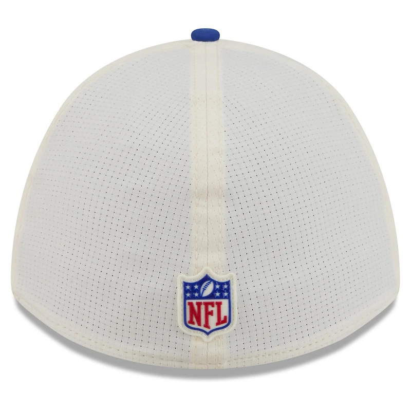 Men's New Era Cream/Royal York Giants 2026 NFL Training Camp 39THIRTY Flex Hat