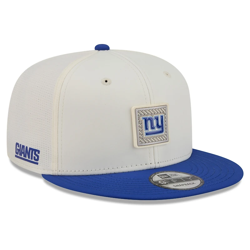 Casquette snapback New Era crème/bleu roi New York Giants 2026 NFL Training Camp 9FIFTY pour homme