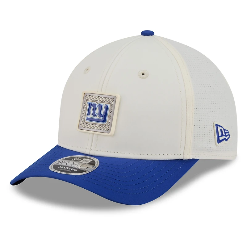 Men's New Era Cream/Royal New York Giants 2026 NFL Training Camp 9FORTY Adjustable Hat