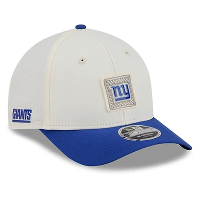 Men's New Era Cream/Royal New York Giants 2026 NFL Training Camp 9FORTY Adjustable Hat