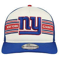 Casquette snapback New Era 9FIFTY Trucker à motif New York Giants crème/bleu roi pour homme