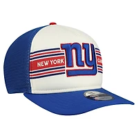 Men's New Era  Cream/Royal New York Giants Banner A-Frame 9FIFTY Snapback Hat