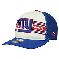Casquette snapback New Era 9FIFTY Trucker à motif New York Giants crème/bleu roi pour homme