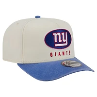 Men's New Era  Cream/Royal New York Giants Washed A-Frame 9FIFTY Snapback Hat