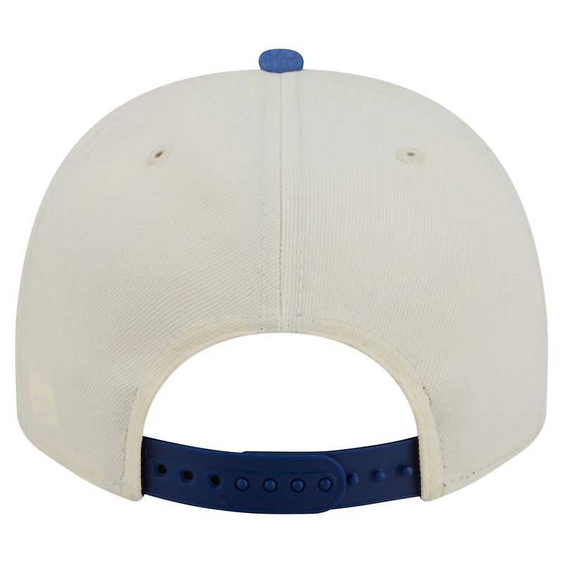 Men's New Era Cream/Royal New York Giants Washed A-Frame 9FIFTY Snapback Hat