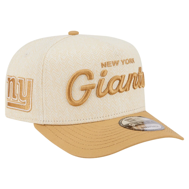 Casquette snapback New Era crème New York Giants 9FIFTY à chevrons pour homme