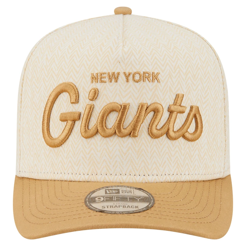 Casquette snapback New Era crème New York Giants 9FIFTY à chevrons pour homme