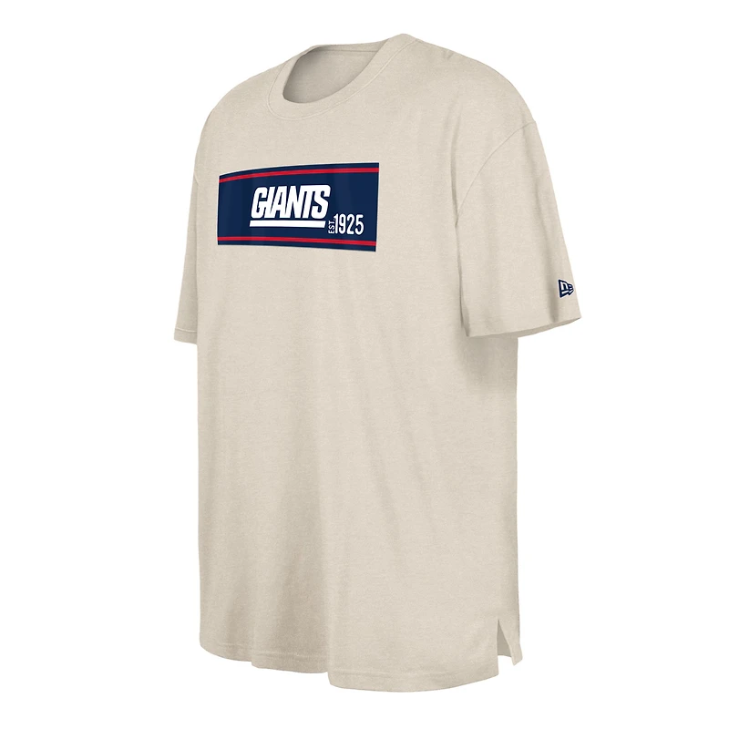 T-shirt historique Big & Tall des Giants de New York Era crème pour homme