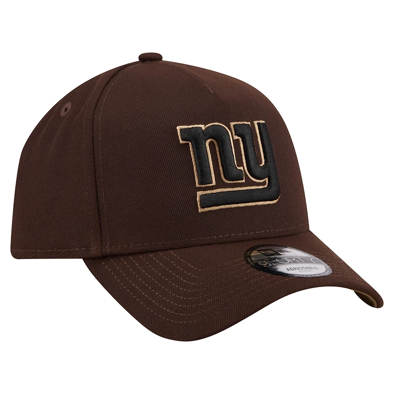 Casquette ajustable New Era 9FORTY marron foncé New York Giants Burnt Wood pour homme