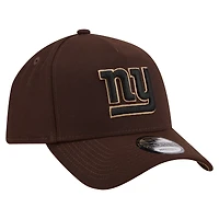 Casquette ajustable New Era 9FORTY marron foncé New York Giants Burnt Wood pour homme