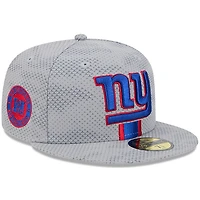 Men's New Era Gray York Giants 2024 Sideline 59FIFTY Fitted Hat